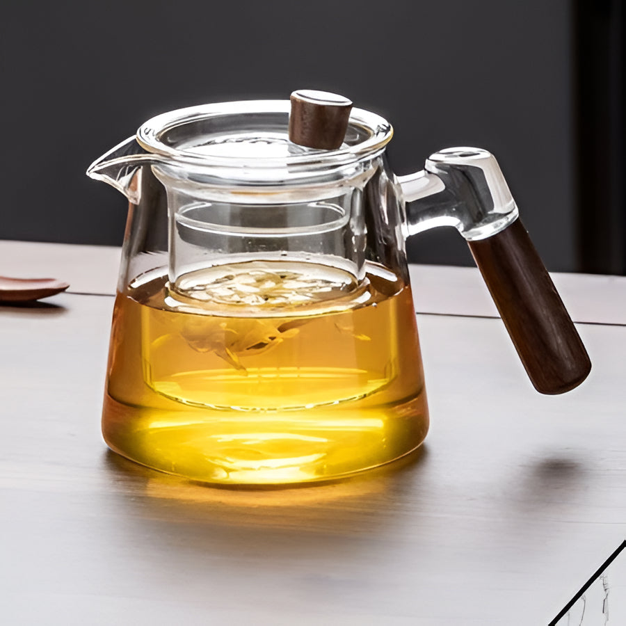 Stylish 20oz Glass Teapot and Cup Set for Home Brew