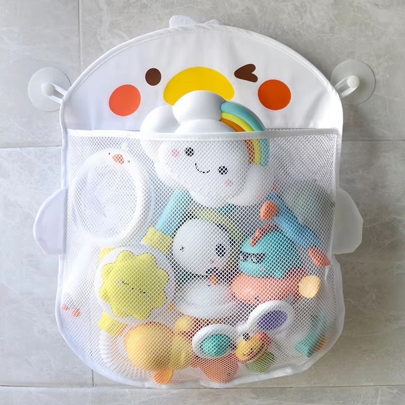 Fun Duck Baby Bath Toy Organizer Bag with Suction