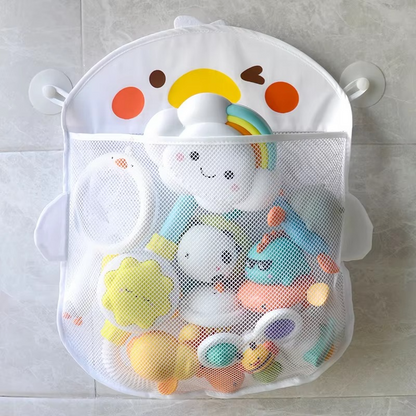 Fun Duck Baby Bath Toy Organizer Bag with Suction