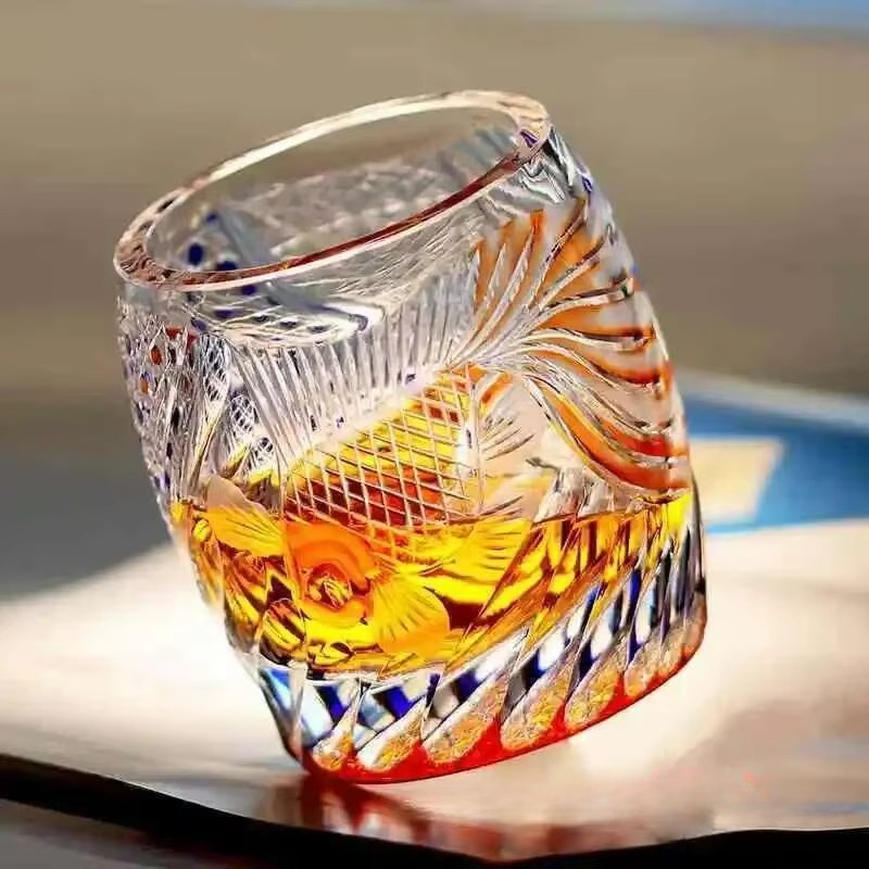 Luxury Cut Crystal Fish Wine Glass - Hehif