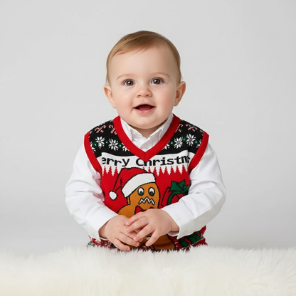 Soft Baby Boy Christmas Sweater Vest