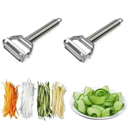 Easy Grip Stainless Steel Veg Peeler & Cutter