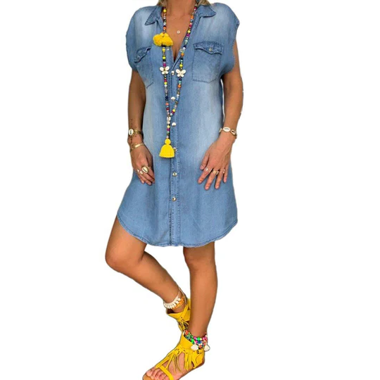 Classic Blue Jeans Dress