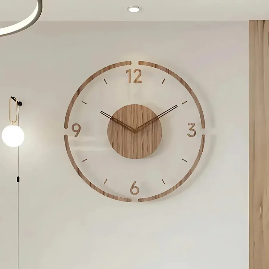 Quiet Natural Wood Wall Clock