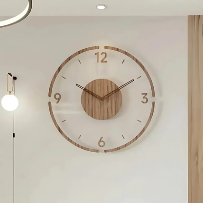 Quiet Natural Wood Wall Clock