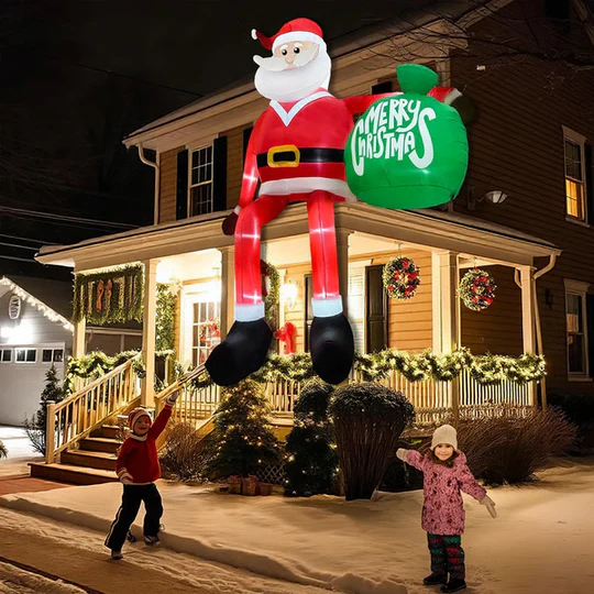 Large 8FT LED Inflatable Santa Claus Outdoor Xmas Decor - Hehif
