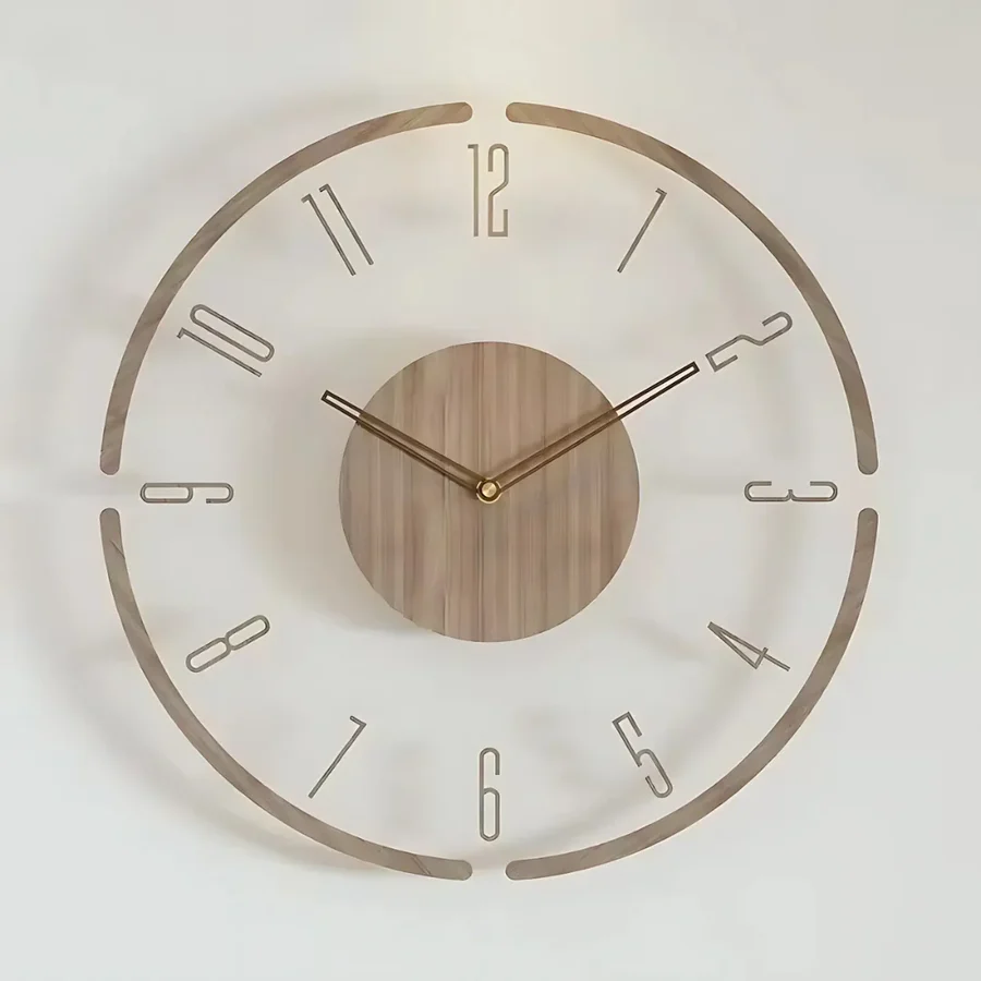 Quiet Natural Wood Wall Clock