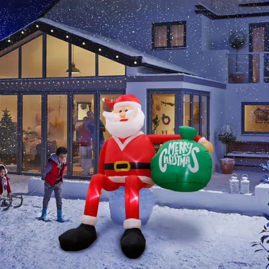 Large 8FT LED Inflatable Santa Claus Outdoor Xmas Decor