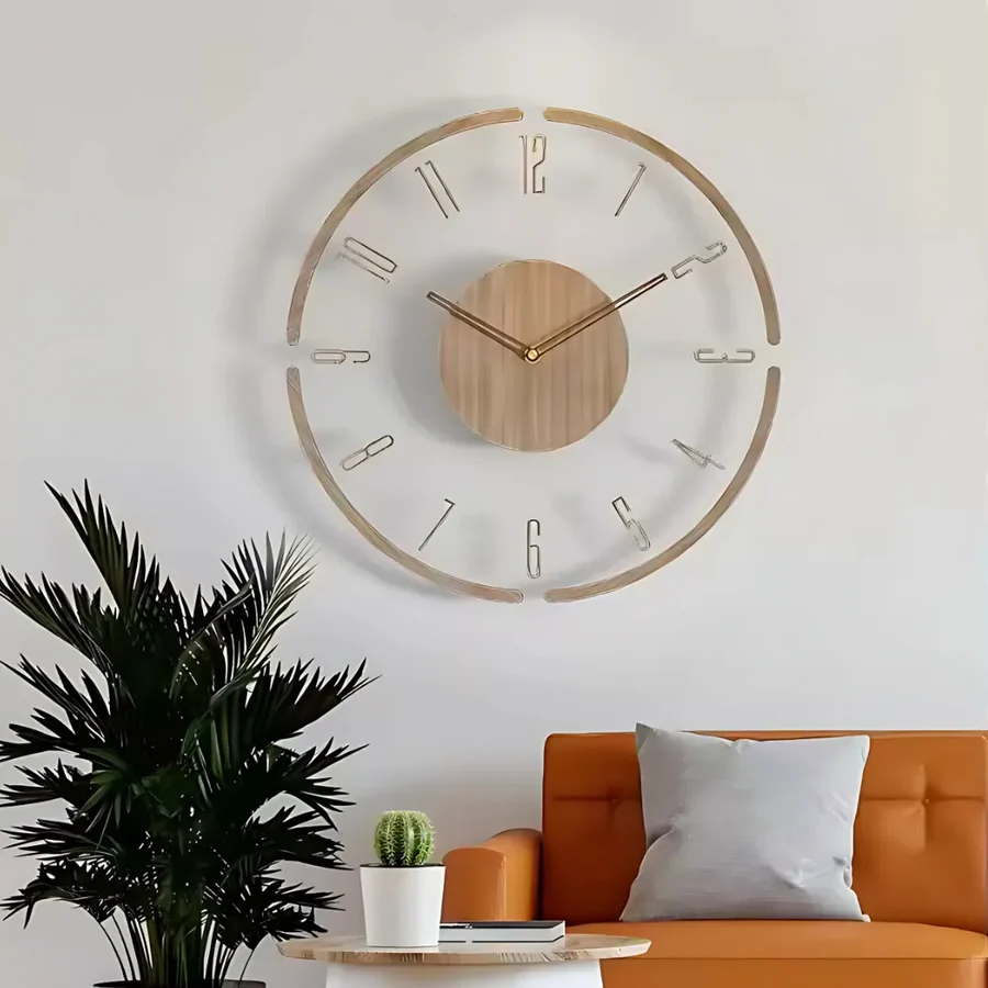 Quiet Natural Wood Wall Clock