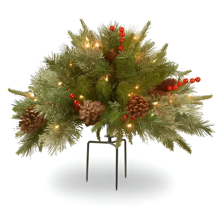 Realistic Pre-Lit Christmas Tree Urn Decoration