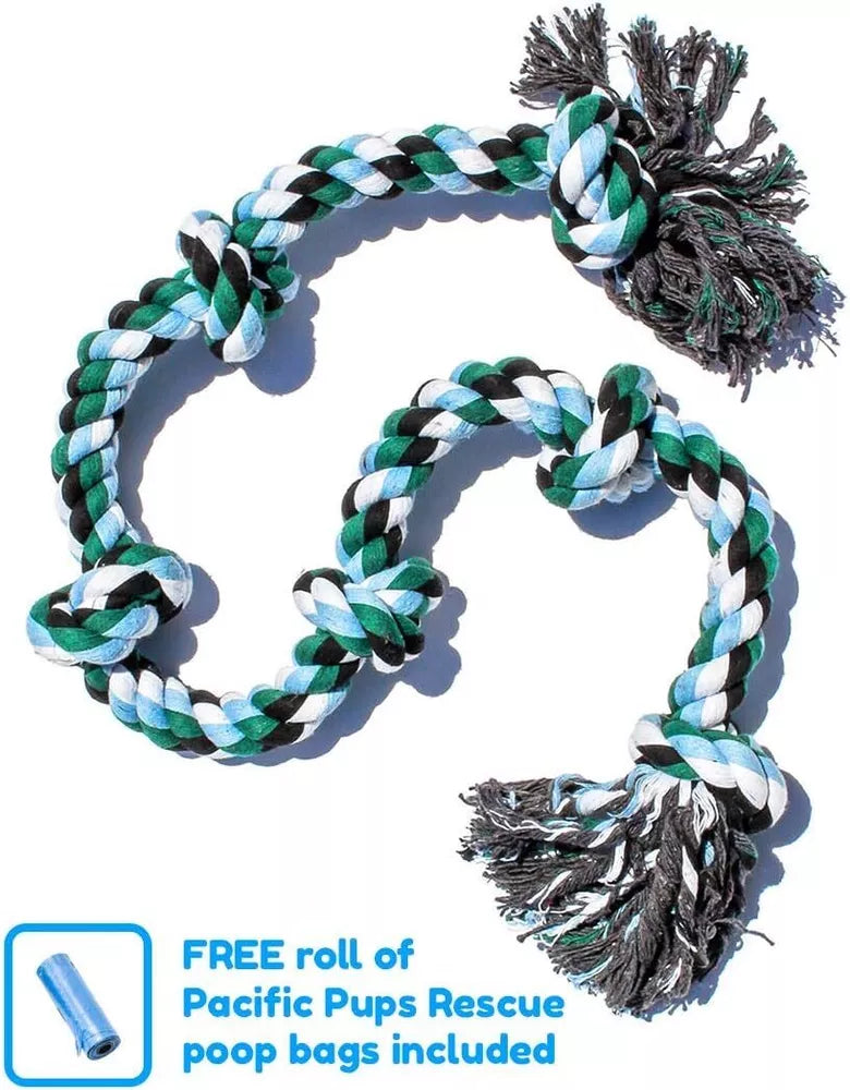 Durable 6 Knot Rubber Dog Toy
