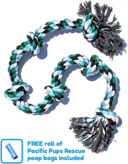 Durable 6 Knot Rubber Dog Toy