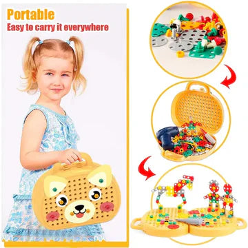 Kids Power Drill Play Tool Set - Hehif
