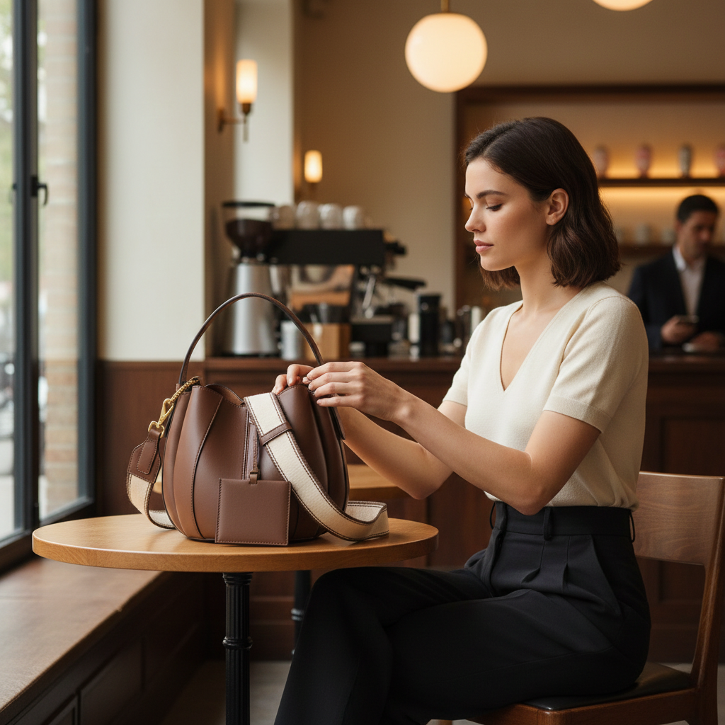 Stylish Tote Shoulder Bag with Detachable Coin Purse - Hehif