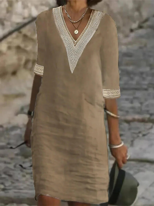 Stylish Short Sleeve Party Dress - Hehif