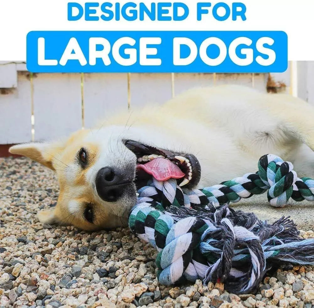 Durable 6 Knot Rubber Dog Toy