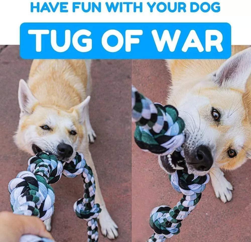 Durable 6 Knot Rubber Dog Toy