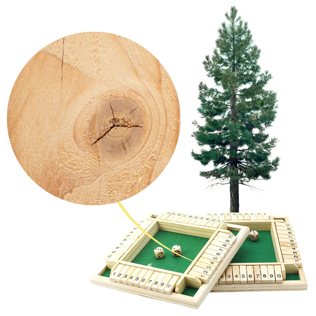 Natural Wood Board Game Dice