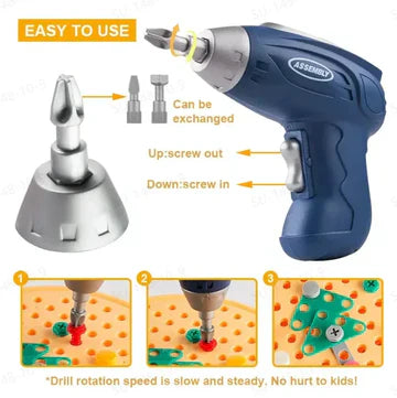 Kids Power Drill Play Tool Set
