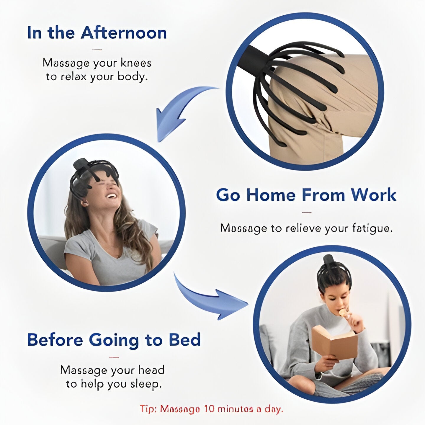 Portable Shiatsu Head Massager - Soothing Scalp Relaxer