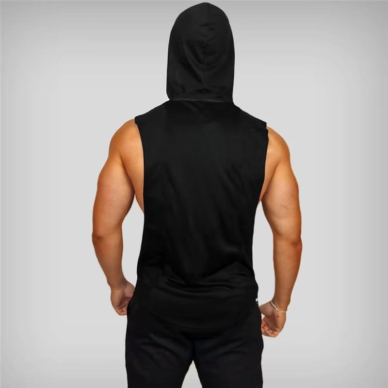 Men's Breathable Athletic Hooded Tank Top