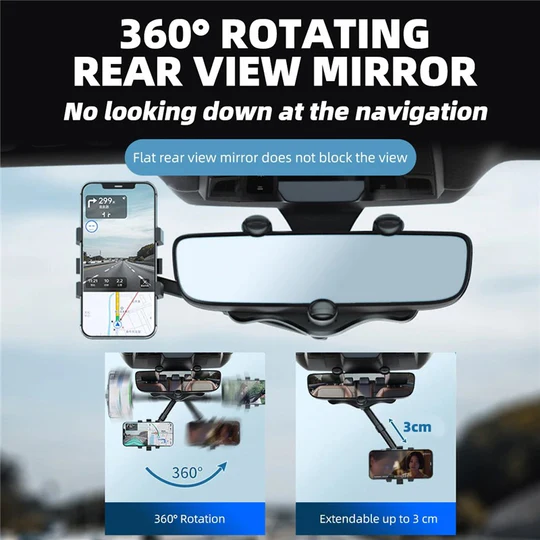 Universal Car Phone Mount Mirror - Hehif