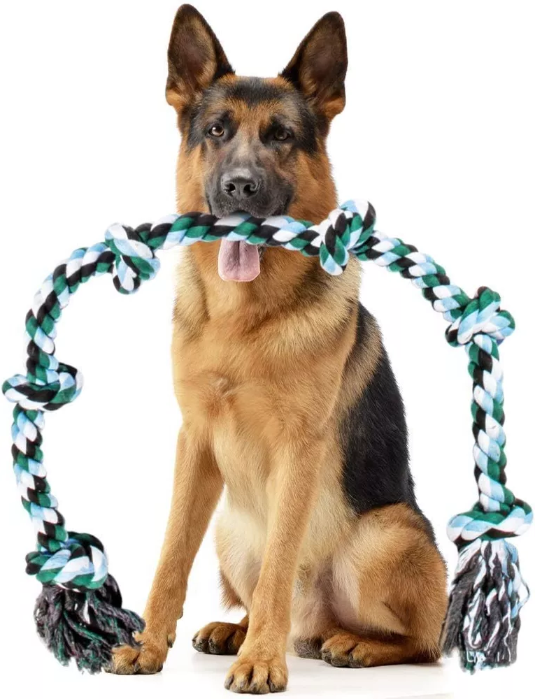 Durable 6 Knot Rubber Dog Toy
