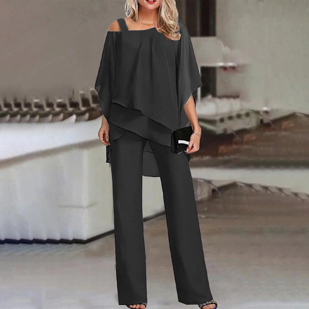 Chic Cold Shoulder Two Piece Set