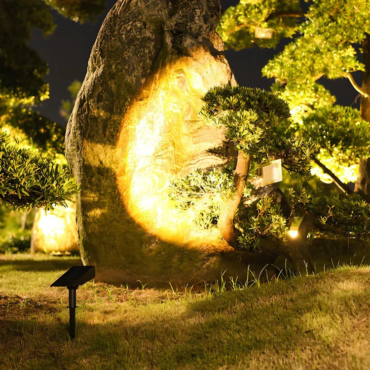 Outdoor LED Solar Powered Color Changing Spot Light