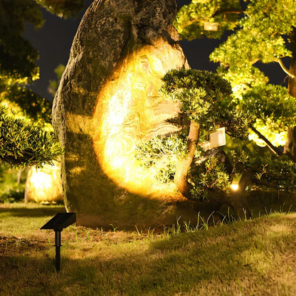 Outdoor LED Solar Powered Color Changing Spot Light