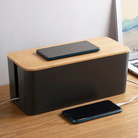 Cable Storage Box for Neat Cord Organization - Hehif