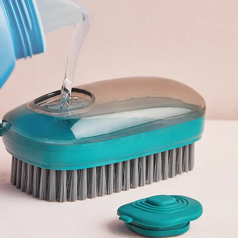 Easy Clean Brush with Built-in Soap Dispenser