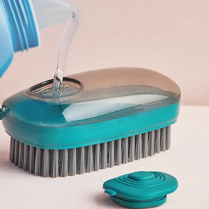 Easy Clean Brush with Built-in Soap Dispenser