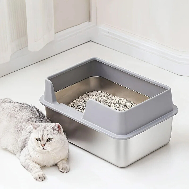 Easy Clean Cat Litter Box | Large Covered Pan