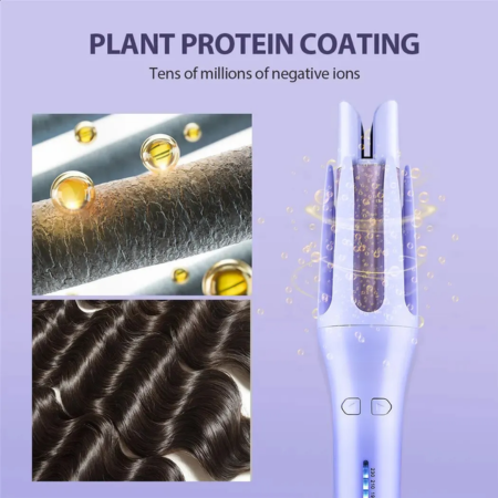 Dual Function Ceramic Curling Iron, Easy Automatic Curler