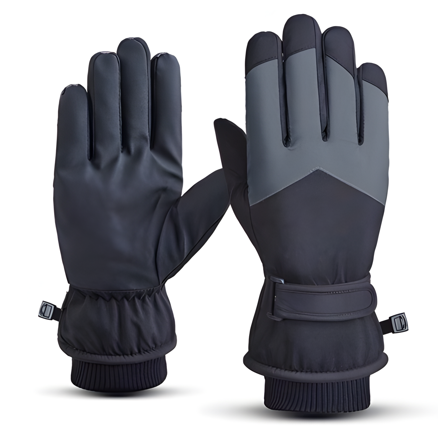 Warm Thermal Ski Gloves with Touchscreen Fingers for Cold Weather