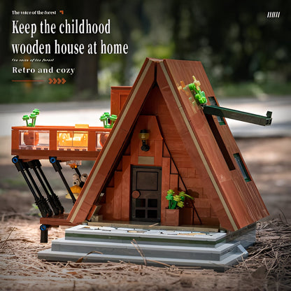 Fun DIY Wooden House Building Kit Blocks Set