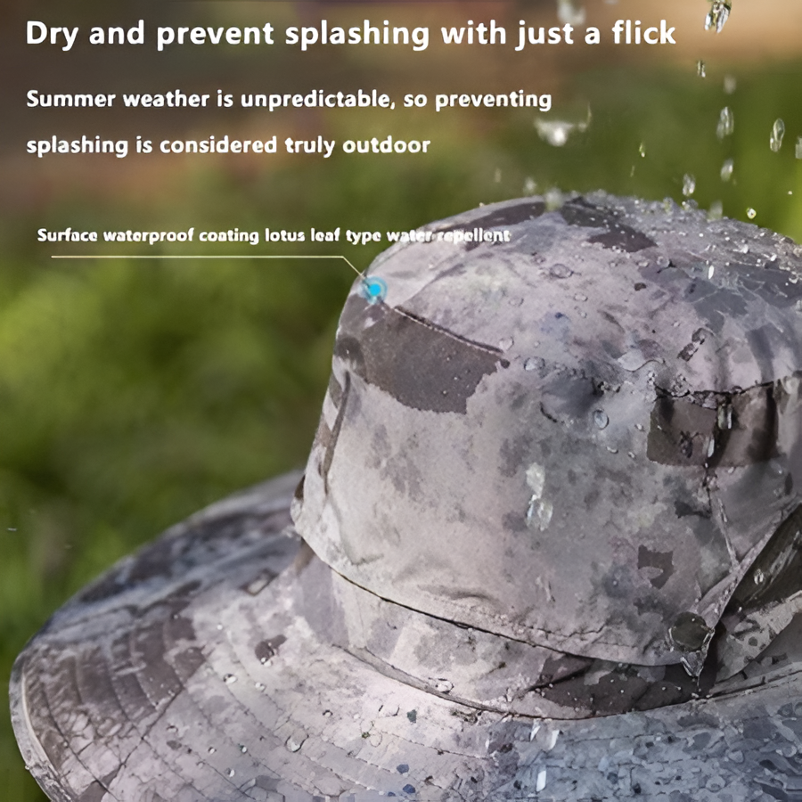 Waterproof Solar LED Wide Brim Sun Hat