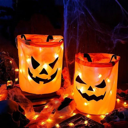 Spooky LED Pumpkin Trick or Treat Bag