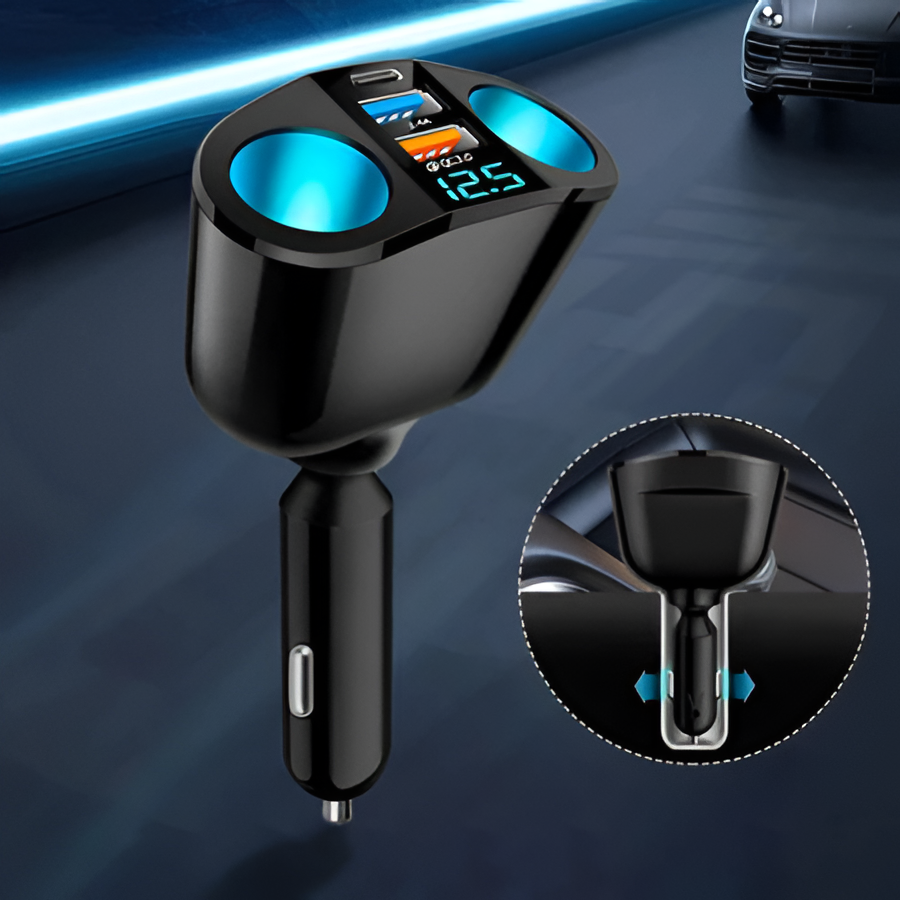 Fast Dual USB Car Charger 12V 24V Adapter - Hehif