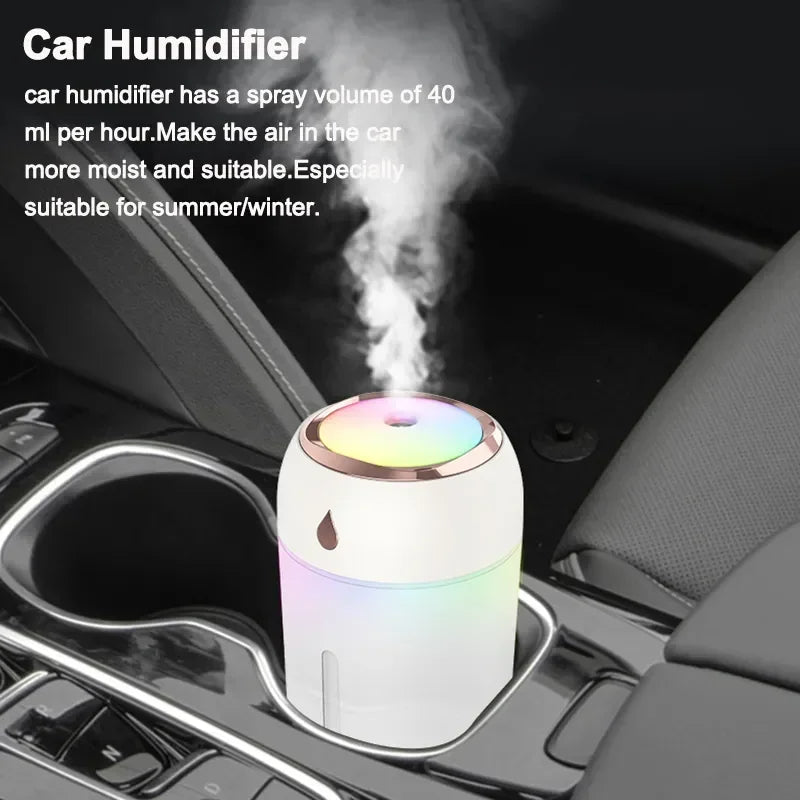Compact Ultrasonic Mist Aroma Diffuser with LED