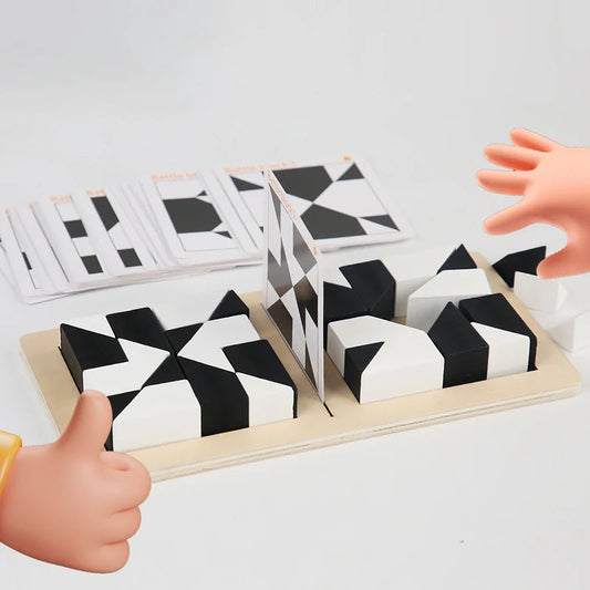 Classic Interlocking Wooden Brain Teaser Blocks - Hehif
