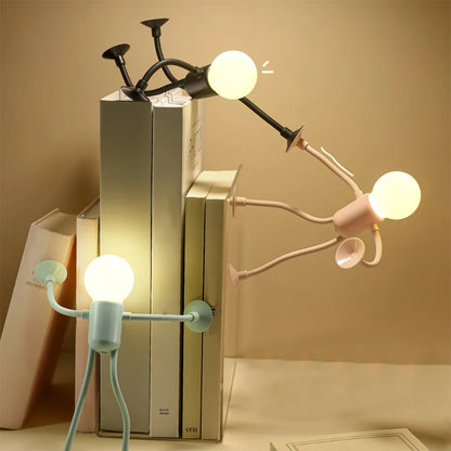 Flexible Fun Character Table Lamp with Suction - Hehif