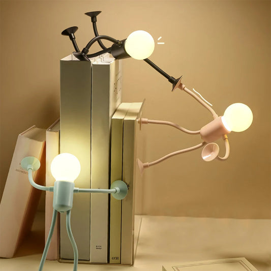Flexible Fun Character Table Lamp with Suction - Hehif