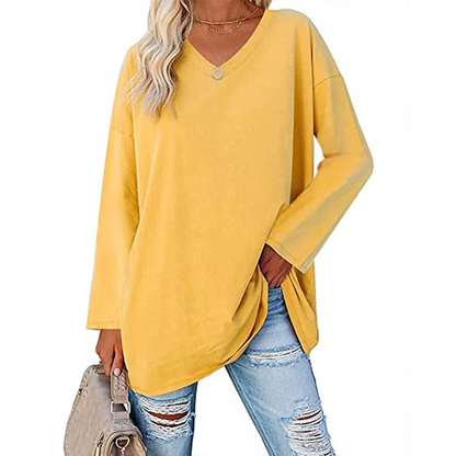 Trendy Low Neck Women's Tee - Hehif