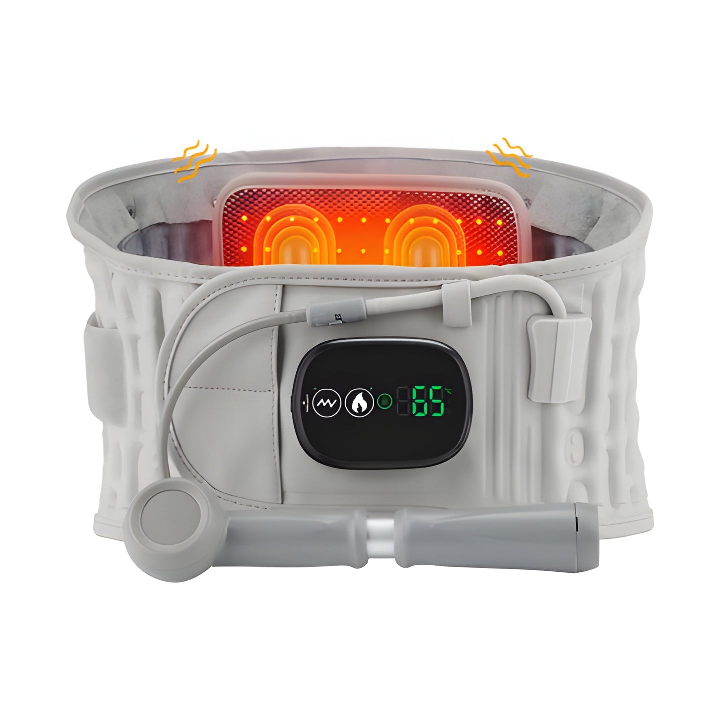 Therapeutic Heat Massage Belt with Red Light and Vibration
