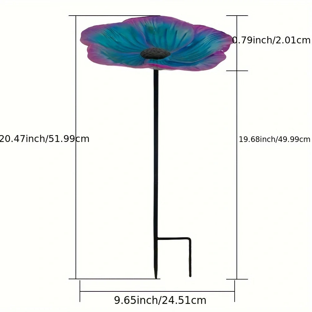 Colorful Petal Bird Feeder and Garden Fountain