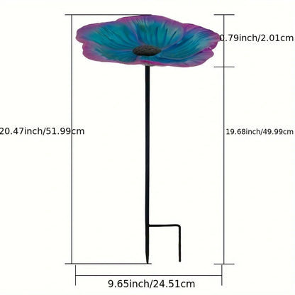Colorful Petal Bird Feeder and Garden Fountain