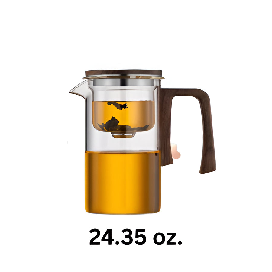 Clear Glass Infuser Teapot with Insulated Handle