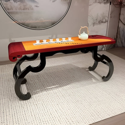 Rustic Wooden Coffee Table with Metal Legs